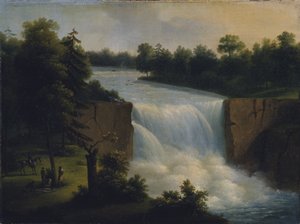 Genesee Şelalelerinin görünümü, Rochester, New York, 1797., 1823